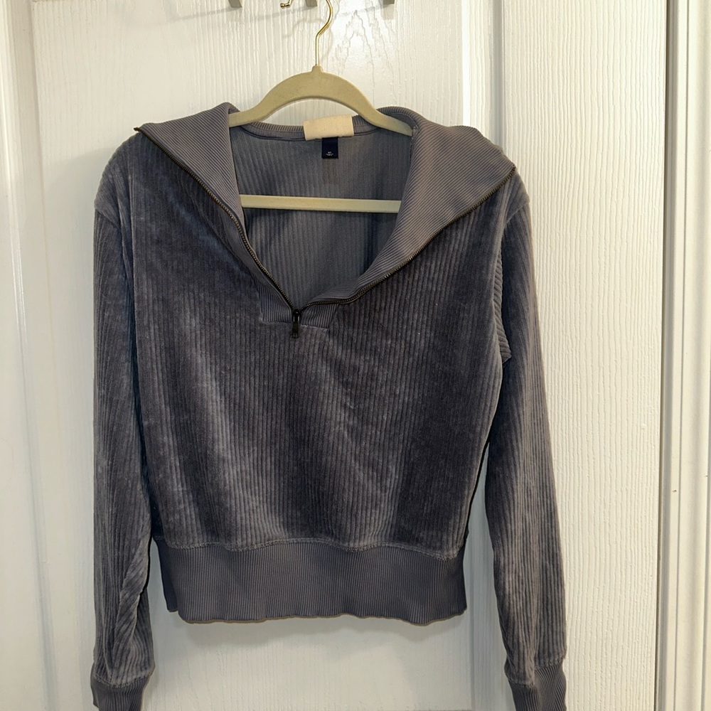 Universal Thread Light Gray Ribbed Hoodie